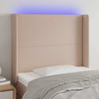 Vidaxl hoofdbord led 93x16x118 128 cm kunstleer cappuccinokleurig