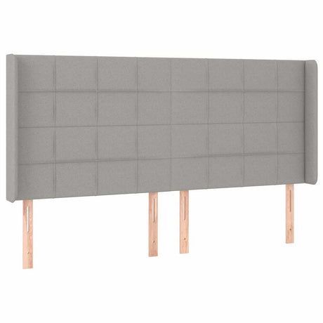Vidaxl hoofdbord led 203x16x118 128 cm stof lichtgrijs