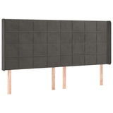 Vidaxl hoofdbord led 183x16x118 128 cm fluweel donkergrijs