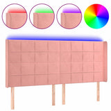 Vidaxl hoofdbord led 203x16x118 128 cm fluweel roze