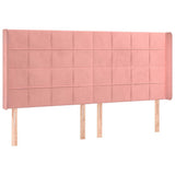 Vidaxl hoofdbord led 203x16x118 128 cm fluweel roze