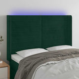 Vidaxl hoofdbord led 147x16x118 128 cm fluweel donkergroen