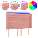 Vidaxl hoofdbord led 147x16x118 128 cm fluweel roze