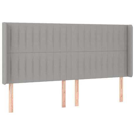 Vidaxl hoofdbord led 203x16x118 128 cm stof lichtgrijs
