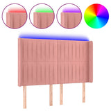 Vidaxl hoofdbord led 147x16x118 128 cm fluweel roze