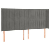 Vidaxl hoofdbord led 183x16x118 128 cm fluweel lichtgrijs