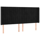 Vidaxl hoofdbord led 183x16x118 128 cm fluweel zwart