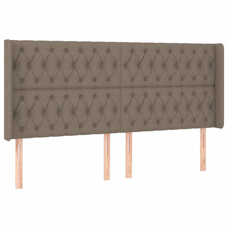 Vidaxl hoofdbord led 203x16x118 128 cm stof taupe