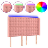 Vidaxl hoofdbord led 147x16x118 128 cm fluweel roze