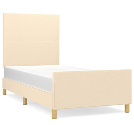 Vidaxl bedframe zonder matras 80x200 cm stof crèmekleurig