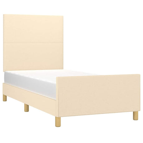 Vidaxl bedframe zonder matras 80x200 cm stof crèmekleurig
