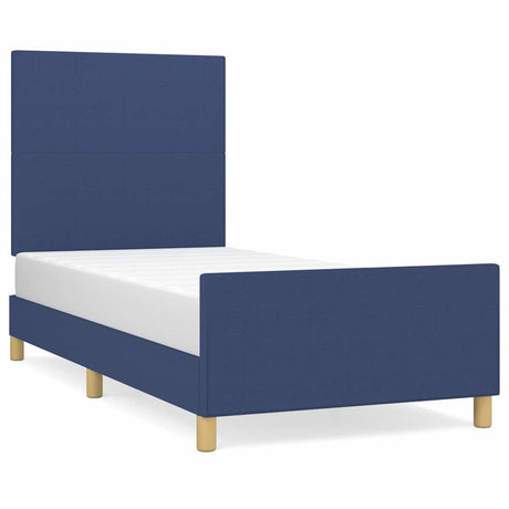 Vidaxl bedframe zonder matras 100x200 cm stof blauw