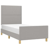Vidaxl bedframe zonder matras 100x200 cm stof lichtgrijs