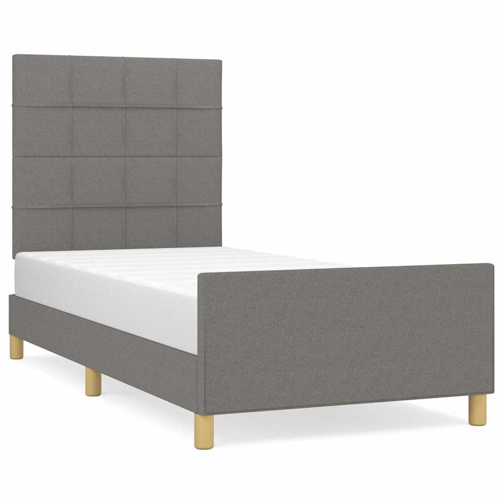 Vidaxl bedframe zonder matras 80x200 cm stof donkergrijs