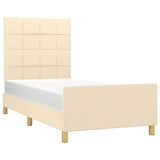 Vidaxl bedframe zonder matras 80x200 cm stof crèmekleurig