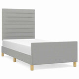 Vidaxl bedframe zonder matras 80x200 cm stof lichtgrijs