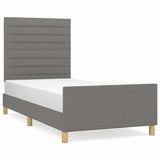 Vidaxl bedframe zonder matras 80x200 cm stof donkergrijs