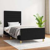 Vidaxl bedframe zonder matras 90x190 cm stof zwart