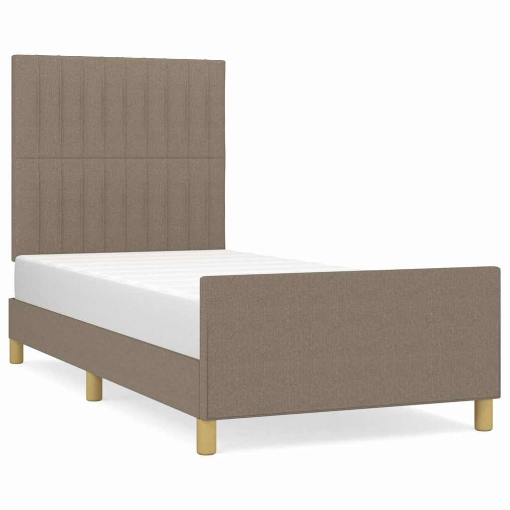 Vidaxl bedframe zonder matras 80x200 cm stof taupe