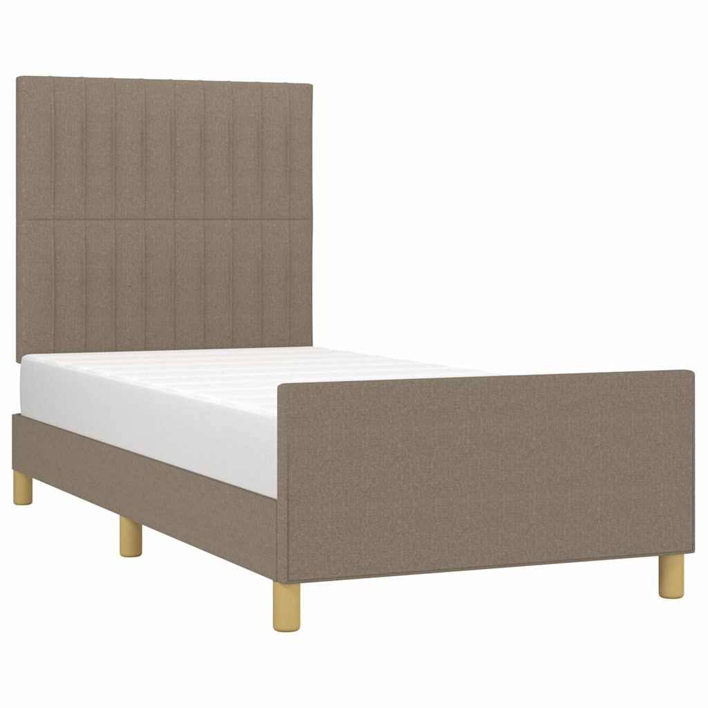 Vidaxl bedframe zonder matras 80x200 cm stof taupe