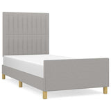 Vidaxl bedframe zonder matras 90x200 cm stof lichtgrijs