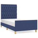 Vidaxl bedframe zonder matras 90x190 cm stof blauw
