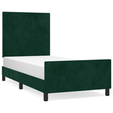Vidaxl bedframe zonder matras 80x200 cm fluweel donkergroen