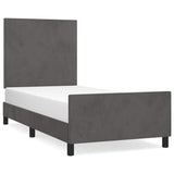 Vidaxl bedframe zonder matras 90x190 cm fluweel donkergrijs