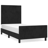 Vidaxl bedframe met hoofdeinde fluweel zwart 90x200 cm