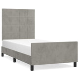 Vidaxl bedframe zonder matras 90x190 cm fluweel lichtgrijs