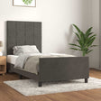Vidaxl bedframe zonder matras 100x200 cm fluweel donkergrijs