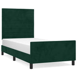 Vidaxl bedframe zonder matras 80x200 cm fluweel donkergroen