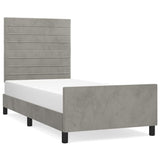 Vidaxl bedframe zonder matras 100x200 cm fluweel lichtgrijs