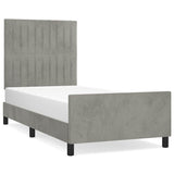 Vidaxl bedframe zonder matras 100x200 cm fluweel lichtgrijs