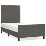Vidaxl bedframe zonder matras 100x200 cm fluweel donkergrijs