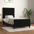 Vidaxl bedframe met hoofdeinde fluweel zwart 80x200 cm