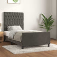 Vidaxl bedframe zonder matras 90x200 cm fluweel donkergrijs