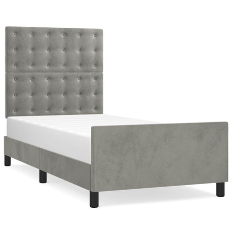 Vidaxl bedframe zonder matras 80x200 cm fluweel lichtgrijs
