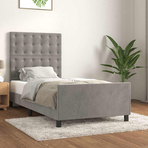 Vidaxl bedframe zonder matras 80x200 cm fluweel lichtgrijs