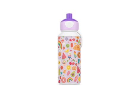Mepal pop-up butelka do picia kampus - 400 ml - dobrze się zamyka - kubek do picia dla dzieci - festiwal jedzenia