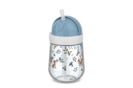 Kubek ze słomką Mepal mio mały holenderski - 300 ml - łatwy do trzymania - zastawa stołowa dla dzieci - leśni przyjaciele