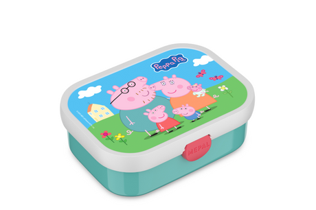 Mepal lunch box camp - 750 ml - pudełko na lunch z przegródkami dla dzieci - odpowiednie na 4 kanapki - świnka Peppa