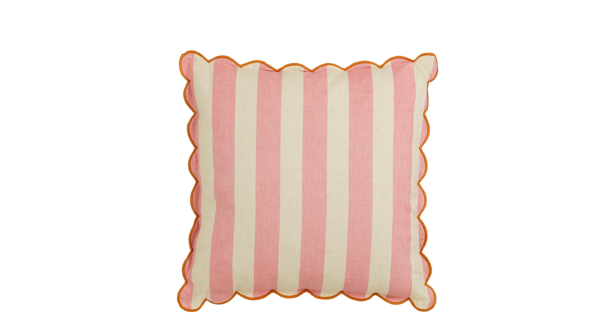 Kussen streep roze - l45xb45xh10cm