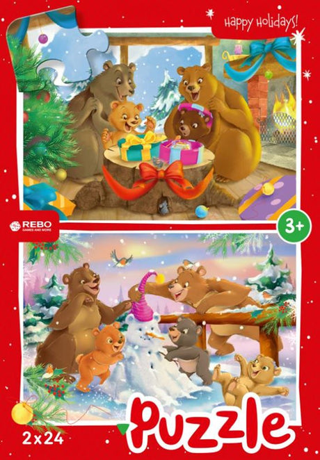 Puzzle Rebo 2x24 elementy - Boże Narodzenie