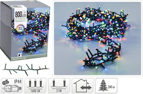 Verlichting 800led microcluster 16m multi color - ip44