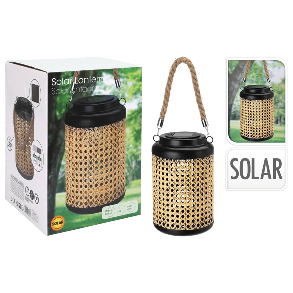 Latarnia solarna LED Progarden z uchwytem 15x23 cm