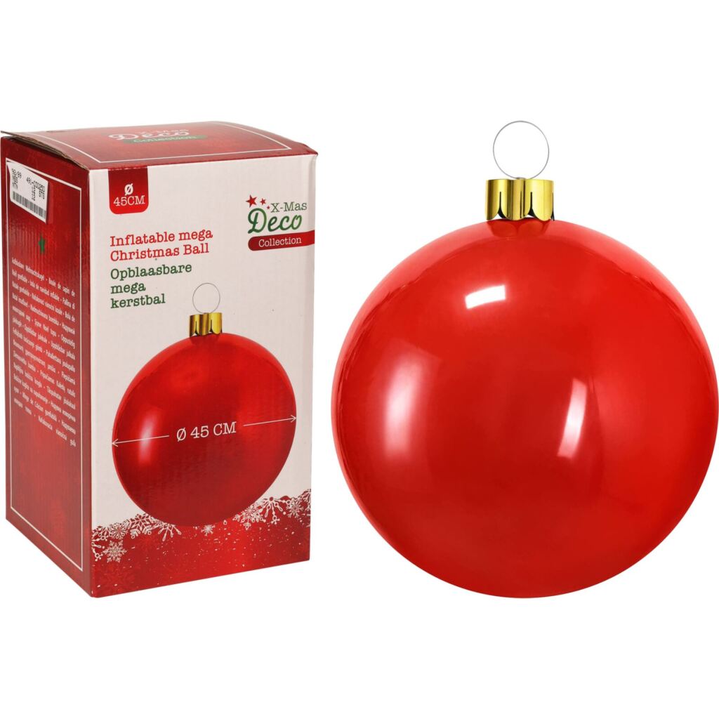 Nadmuchiwana bombka świąteczna innych marek 45 cm czerwona