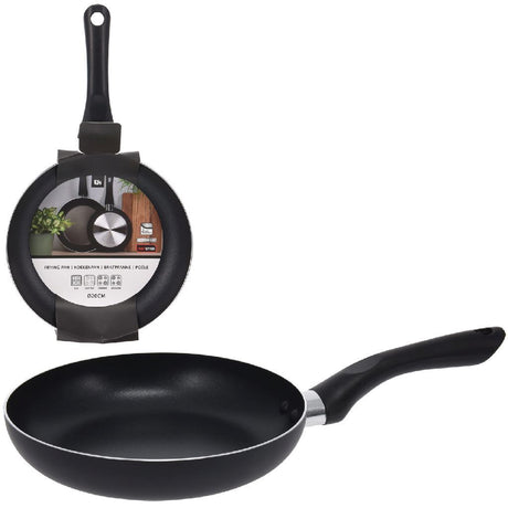 Doskonała patelnia AGD 20 cm aluminiowa czarna
