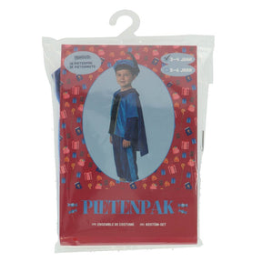Overige merken pietenpak met cape 3-4 jaar blauw zwart