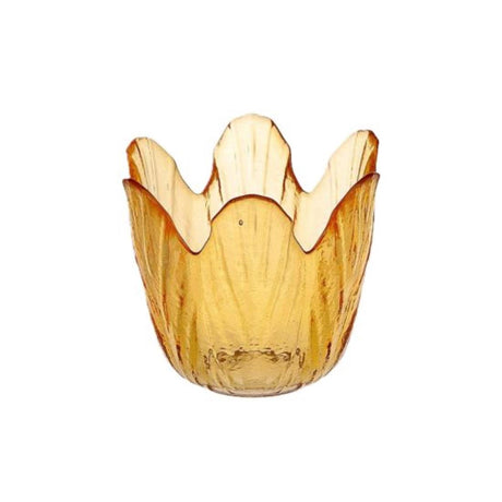 Hbx natural Living Hbx naturalny świecznik na podgrzewacz do herbaty tulipan pomarańczowy ø8xw8cm